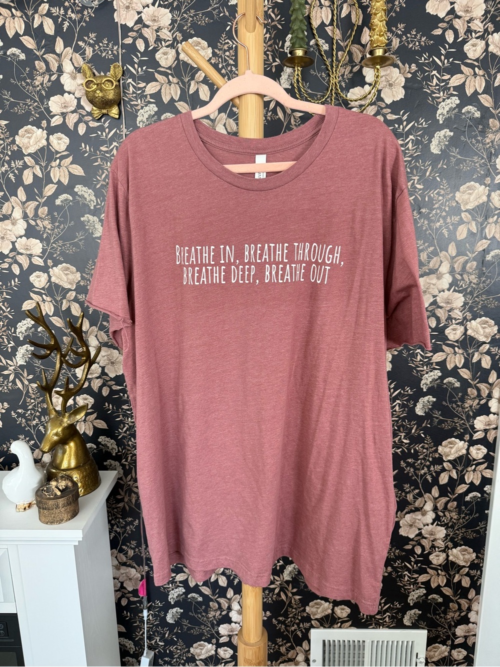 Relaxed Mauve Tee with Taylor Swift Lyrics